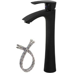 KINGO HOME Contemporary Single Handle Tall Vessel Sink Brushed Nickel Vanity Bathroom Faucet, Basin Mixer Tap