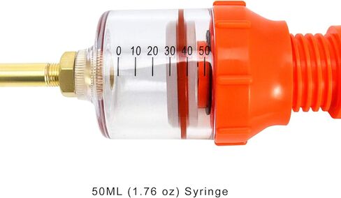 QWORK 50ML Syringe, Metal Head Prevents Bite Damage in Kuwait