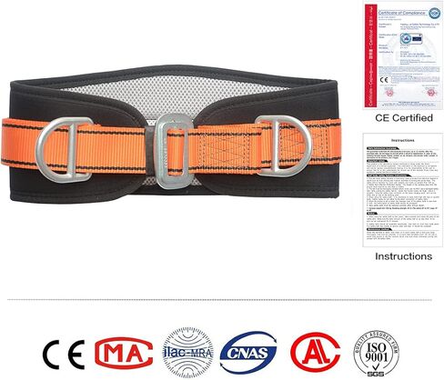 HEEJO Safety, Climbing Belt, with Hip Pad & 2 D Rings, Personal Protective Equipment Safety Belt, Large size in Kuwait
