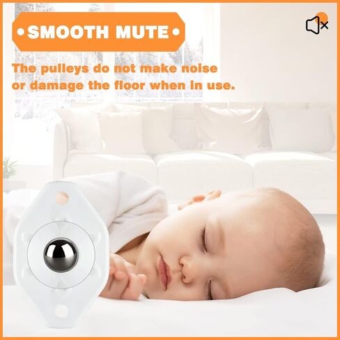 عجلات SHANZHUU ذاتية اللصق صغيرة، 8 عبوات من عجلات دوارة صغيرة تدور 360 درجة بكرة لاصقة لصناديق تخزين الأثاث، رف تخزين سفلي، سلة المهملات (أبيض) in Kuwait