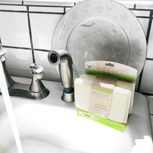 إسفنجة المطبخ من الألياف القطنية العضوية لجميع الأغراض من براكتيكال ماتر (عبوة من 2) in Kuwait