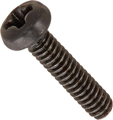 Small Parts Steel Pan Head Machine Screw, Black Oxide Finish, Meets ASME B18.6.3, #1 Phillips Drive, #2-56 Thread Size, 3/8" Length, Fully Threaded, Import (Pack of 100) in Saudi Arabia