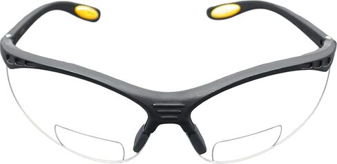 DEWALT DPG59-120C Reinforcer Rx-Bifocal 2.0 Clear Lens High Performance Protective Safety Glasses with Rubber Temples and Protective Eyeglass Sleeve in Saudi Arabia