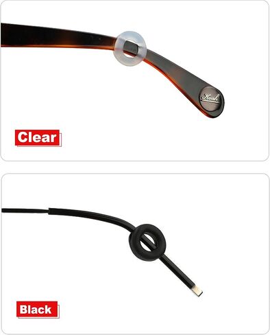 Glasses Ear Grip - Eyeglasses Temple Tip Sleeve Retainer,Anti-Slip Comfort Glasses Retainers For Spectacle, 12 Pairs (Black2) in Kuwait