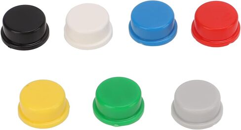 350 قطعة غطاء زر الضغط اللمسي 7 ألوان ABS البلاستيك استبدال غطاء زر الضغط للوحة الخبز A24 in Kuwait