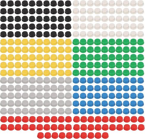 350 قطعة غطاء زر الضغط اللمسي 7 ألوان ABS البلاستيك استبدال غطاء زر الضغط للوحة الخبز A24 in Kuwait