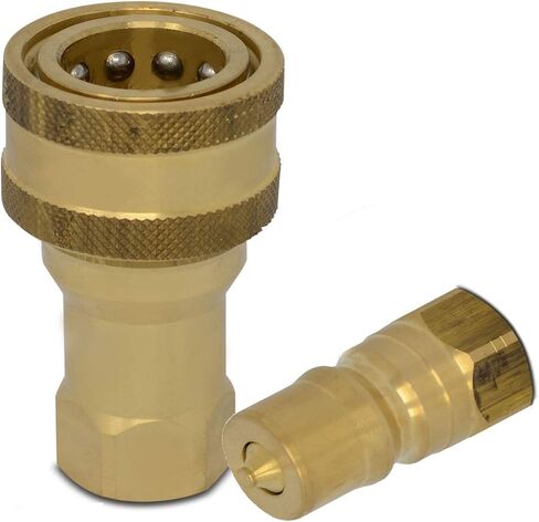 1/2″ NPT ISO 7241-B Brass Quick Disconnect Hydraulic Coupler Set … in Saudi Arabia