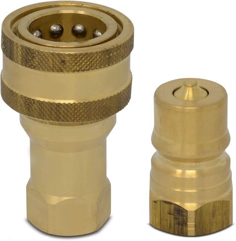1/2″ NPT ISO 7241-B Brass Quick Disconnect Hydraulic Coupler Set … in Saudi Arabia