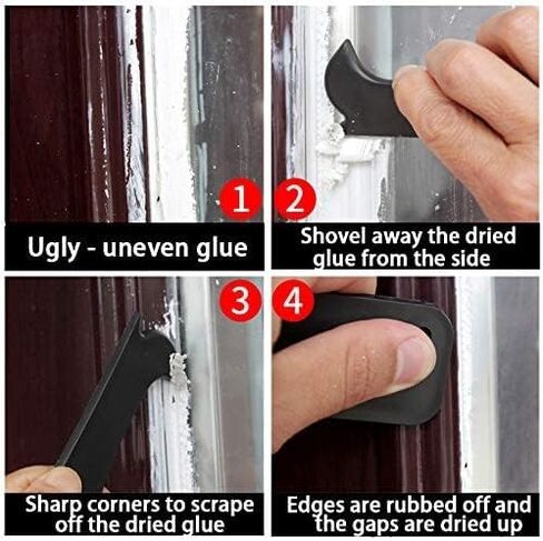 3 in 1 Silicone Caulking Tool Kit by Black & Gold, Grout Removal Tool with Stainless Steel Head – Perfect for Kitchen, Bathroom, Window & Frames Sealant Seals in Saudi Arabia
