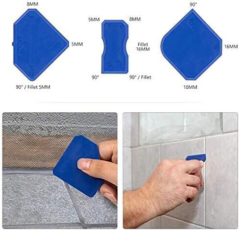 3 in 1 Silicone Caulking Tool Kit by Black & Gold, Grout Removal Tool with Stainless Steel Head – Perfect for Kitchen, Bathroom, Window & Frames Sealant Seals in Saudi Arabia
