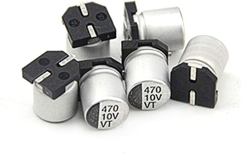 XINGYHENG 200 قطعة 10 قيمة SMD مجموعة متنوعة من المكثفات الإلكتروليتية 1 فائق التوهج إلى 470 فائق التوهج (مكثف كهربائي من الألومنيوم مع صندوق بلاستيكي) in Kuwait