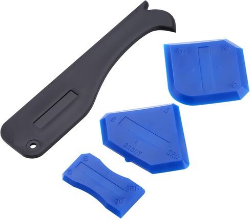 4 Pieces Silicone Caulking Tool Set Sealant Finishing Tool Grout Scraper Caulking Removal Tool for Kitchen Bathroom Floor Sink Joint Sealant Sealing,Reuse and Replace in Kuwait