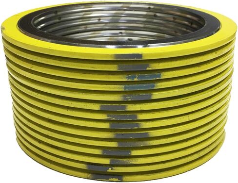 حشية جرح حلزونية SSI90001500304GR600X12 مع حشو مرن لأنبوب 1-1/2 بوصة، فئة الضغط 600#، معرف 2.125 بوصة، 304 SS لفات/جرافيت/حلقة خارجية من الصلب الكربوني (عبوة من 12 قطعة) in Kuwait