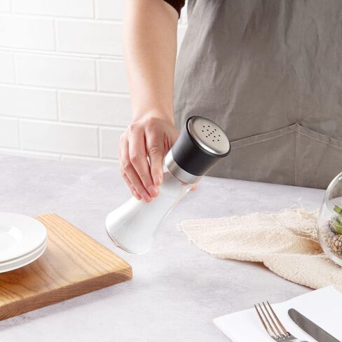 موزع سكر زجاجي 6 اونصة من فيتري - مع فوهة سكب، غطاء اسود - 1 3/4 انش × 1 3/4 انش × 5 3/4 انش - صندوق واحد in Kuwait