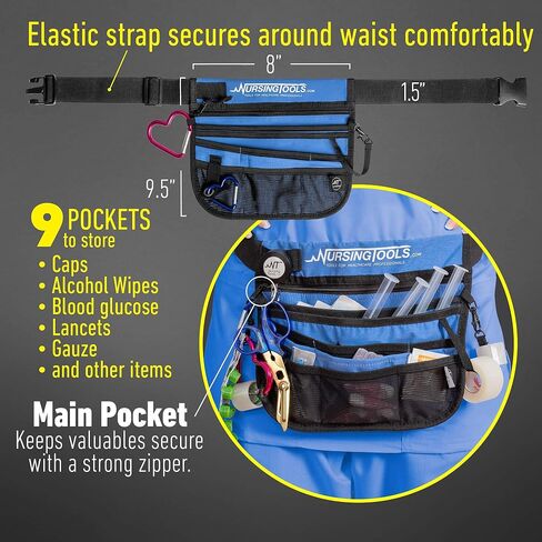 Kangapak Nurse Fanny Pack Multi Compartment Waist Organizer Tool Bag for Students, Practitioners & Medical Professionals in Kuwait
