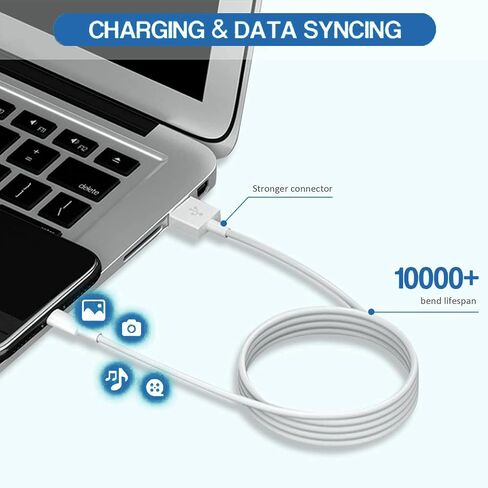 شاحن iPad، سلك شاحن iPad بطول 10 أقدام معتمد من Apple، شاحن حائط USB بقدرة 12 وات، قابس سفر محمول قابل للطي مع كابل Lightning طويل لجهاز iPad 4/5/6/7/8/9، iPad Mini 1/2/3/4/5، iPad الهواء 1/2/3، اي فون in Kuwait