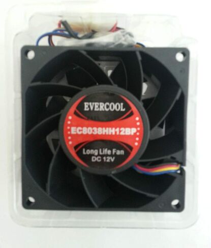 مراوح Evercool 12 فولت PWM (60x10 ملم، أسود) in Kuwait