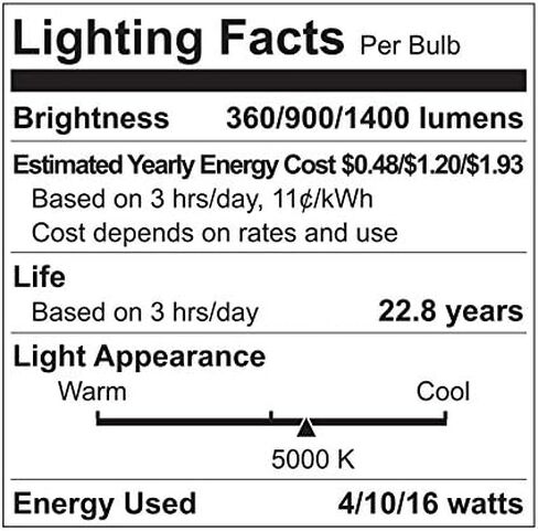 GE Lighting، ضوء النهار، 92118 3-Way LED 30/70/100-watt لمبة A21 بديلة مع قاعدة متوسطة، حزمة واحدة، عدد 1 (عبوة من قطعة واحدة) in Saudi Arabia