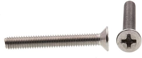 براغي لاين 9121198 براغي الماكينة، ميترايك، رأس مسطح، Phillips Drive, M4-0.7 X 30M، درجة A2-70 من الفولاذ المقاوم للصدأ، 10 قطع in Kuwait