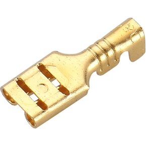 Baomain Female Spade Quick Splice Crimp Terminals 4.8mm Crimp Connector Non Insulated Pack of 100