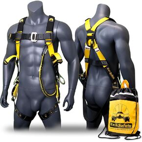 KwikSafety - Charlotte, NC - SUPERCELL Aerial Lift 3 D-Ring Safety Harness [w/FREE Lanyard & Bag] ANSI Tested OSHA Compliant