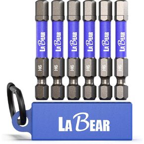 LABEAR-10pc.PH1، 2، 3، فيليبس، بطول 2 بوصة، مجموعة لقم طاقة مغناطيسية ذات ساق سداسية مقاس 1/4 بوصة، حامل لقمة تخزين، فولاذ S2 in Kuwait