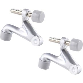 Triumph Hardware 2 Pack Hinge Pin Door Stopper,Adjustable Heavy Duty Door Stopper 2-3/8"x15/16",Champagne Bronze,with White Rubber Bumper Tips in Kuwait