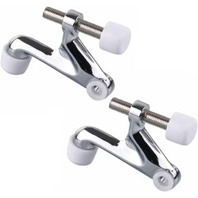 Triumph Hardware 2 Pack Hinge Pin Door Stopper,Adjustable Heavy Duty Door Stopper 2-3/8"x15/16",Champagne Bronze,with White Rubber Bumper Tips