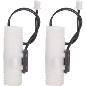 2Pcs DC0-210 (V) G1/2in Double Male Thread Water Flow Sensor Switch for Water Circulation Control Water Inlet and Outlet Control in Saudi Arabia