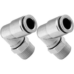 Vixen Air 3/8" NPT Male to Push to Connect (PTC) for 3/8" OD Hose Swivel Elbow VXA2323 in Saudi Arabia