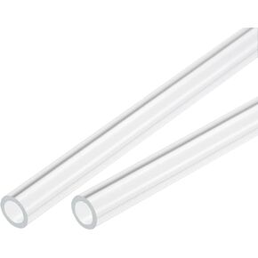MECCANIXITY Acrylic Pipe Clear Rigid Round Tube 31mm(1.2") ID 35mm(1 3/8") OD 14" for Lamps and Lanterns, Water Cooling System 2pcs