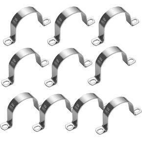 10Pcs 1 Inch Heavy Duty U-Tube Strap Clamp-2 Hole,Stainless Steel-304 Rigid U-Bracket Pipe Clamp Hanger Tube Tension Clips ID 25mm-new in Saudi Arabia