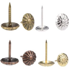 Antique Upholstery Tacks 400PCS,Furniture Tacks Nails,7/16 Inch Upholstery Nails for Sofa, Chair, Bed and Other Furniture (400PCS Assortment Kit) in Kuwait