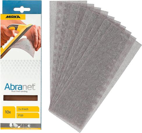 Mirka Abranet 3x9 Inch 240 Grit Mesh Sanding Sheets, Hook and Loop, 10 Pack in Saudi Arabia