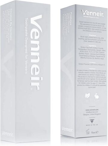 Venneir® Professional Toothpaste for Veneers, Composite Bondings, Implants, Crowns & Dental Work — Stain Removing, Natural, SLS Free, Pro Enamel Repair in Saudi Arabia