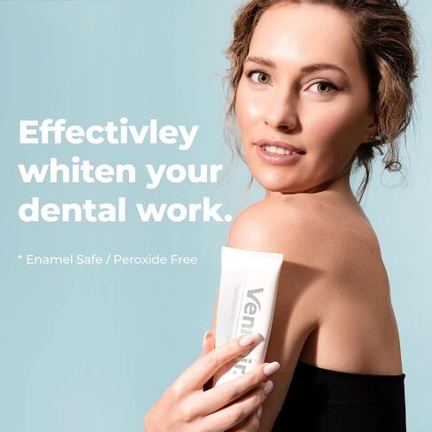 Venneir® Professional Toothpaste for Veneers, Composite Bondings, Implants, Crowns & Dental Work — Stain Removing, Natural, SLS Free, Pro Enamel Repair in Saudi Arabia