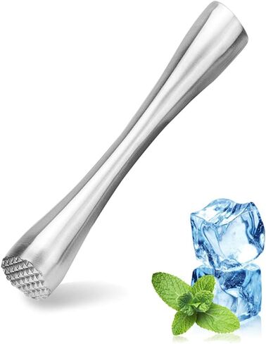 8" Muddler for Cocktails, Professional Stainless Steel Muddler for Old Fashioned Bitters, Creating Mojitos, Margaritas, Mint & Fruit Based Drinks- Ideal Home Bar, Bartender, Kitchen Masher Tool in Saudi Arabia