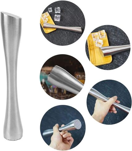 8" Muddler for Cocktails, Professional Stainless Steel Muddler for Old Fashioned Bitters, Creating Mojitos, Margaritas, Mint & Fruit Based Drinks- Ideal Home Bar, Bartender, Kitchen Masher Tool in Saudi Arabia
