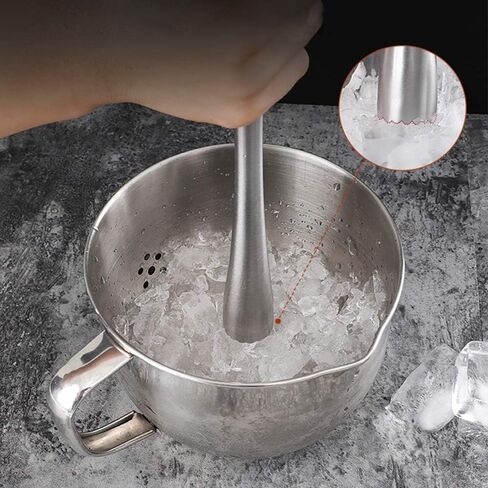 8" Muddler for Cocktails, Professional Stainless Steel Muddler for Old Fashioned Bitters, Creating Mojitos, Margaritas, Mint & Fruit Based Drinks- Ideal Home Bar, Bartender, Kitchen Masher Tool in Saudi Arabia
