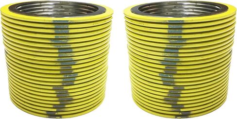 حشية جرح حلزونية SSI9000.500304GR150X48 مع حشو مرن لأنبوب 1/2 بوصة، فئة الضغط 150#، معرف 0.75 بوصة، 304 لفات من الفولاذ المقاوم للصدأ/الجرافيت/الحلقة الخارجية من الفولاذ الكربوني (عبوة من 48 قطعة) in Saudi Arabia