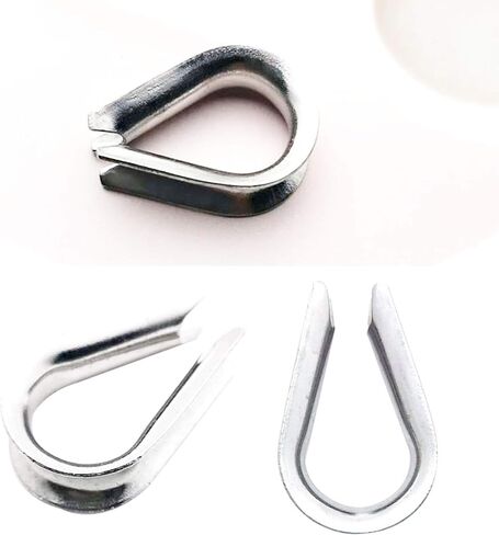 Luckkyme 15Pack M8 Stainless Steel Thimble for 5/16 inch Wire Rope Cable Thimbles Rigging in Saudi Arabia