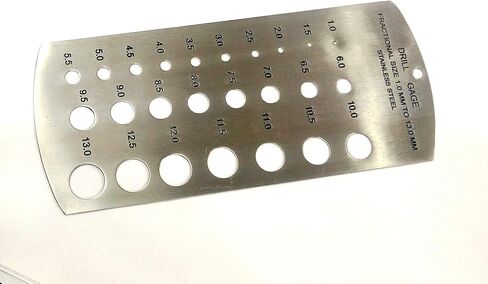 Drill Gauge Metric Standard-Made in Stainless Steel Range 1-13 mm in Saudi Arabia