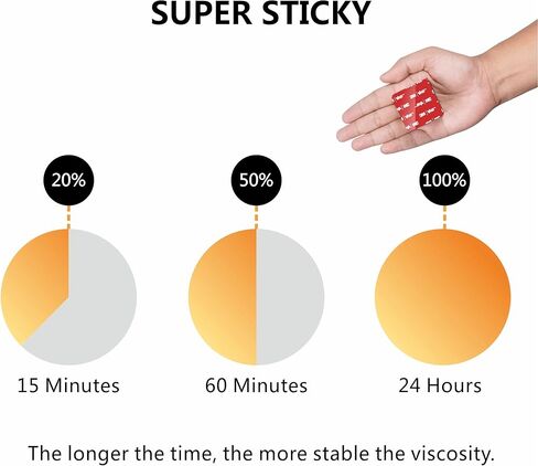 Auolis 3M شريط مزدوج الجوانب شديد التحمل 1 * 2 6 قطع 3M VHB شريط لاصق للسيارات والحرف اليدوية والتعليق على الحائط، شريط إسفنجي مربعات لاصقة قوية للداخلية والخارجية in Kuwait