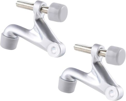 Triumph Hardware 2 Pack Hinge Pin Door Stopper,Adjustable Heavy Duty Door Stopper 2-3/8"x15/16",Champagne Bronze,with White Rubber Bumper Tips in Kuwait