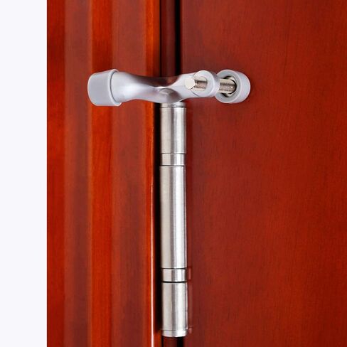 Triumph Hardware 2 Pack Hinge Pin Door Stopper,Adjustable Heavy Duty Door Stopper 2-3/8"x15/16",Champagne Bronze,with White Rubber Bumper Tips in Kuwait