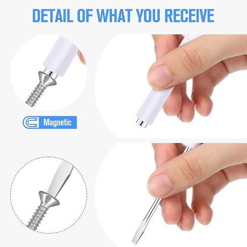 Honoson 10 Pieces Pocket Screwdriver Mini Tops And Pocket Clips Pocket Screwdriver Magnetic Slotted Pocket Screw Driver with A Single Blade Head for Mechanical, Electrician (Gray) in Kuwait