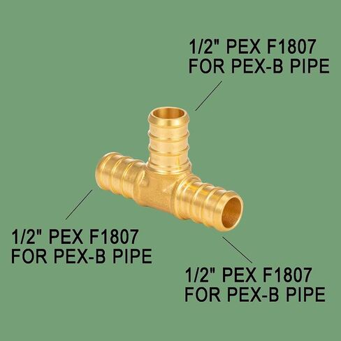 [4 قطع] Lingmfg 1/2 Pex صمام إيقاف 1/2 بوصة Pex صمام كروي مجعد للمياه الساخنة والباردة النحاسية in Kuwait