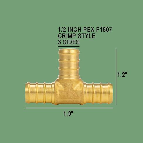 [4 قطع] Lingmfg 1/2 Pex صمام إيقاف 1/2 بوصة Pex صمام كروي مجعد للمياه الساخنة والباردة النحاسية in Kuwait