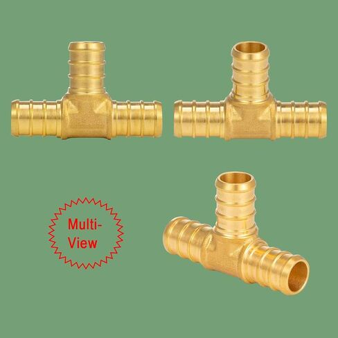 [4 قطع] Lingmfg 1/2 Pex صمام إيقاف 1/2 بوصة Pex صمام كروي مجعد للمياه الساخنة والباردة النحاسية in Kuwait