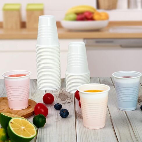 عبوة من 500 كوب بلاستيكي للاستعمال مرة واحدة سعة 3 أونصة من Lilymicky، أكواب حمام، أكواب غسول الفم البلاستيكية سعة 3 أونصة، أكواب جيلو صغيرة للتذوق والشرب والحفلات in Kuwait